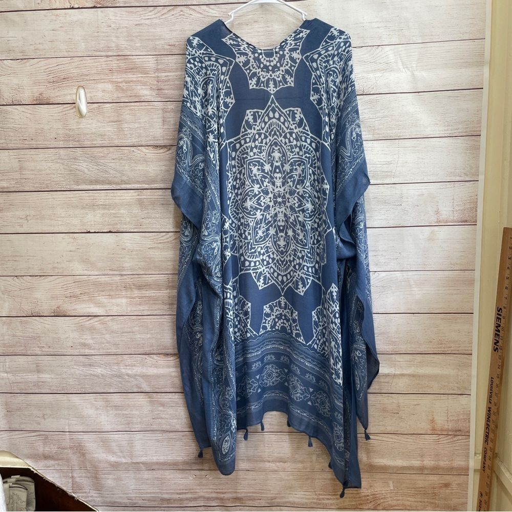 MOSS ROSE BANDANA PRINT DUSTER‎ - Picture 7 of 11